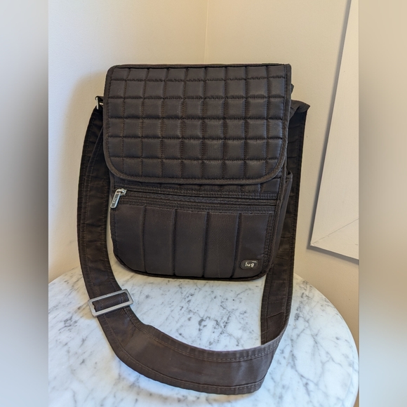 lug Handbags - Lug Chocolate Brown Skipper Quilted Crossbody Bag